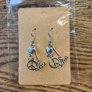 Peace and love earrings 🥰